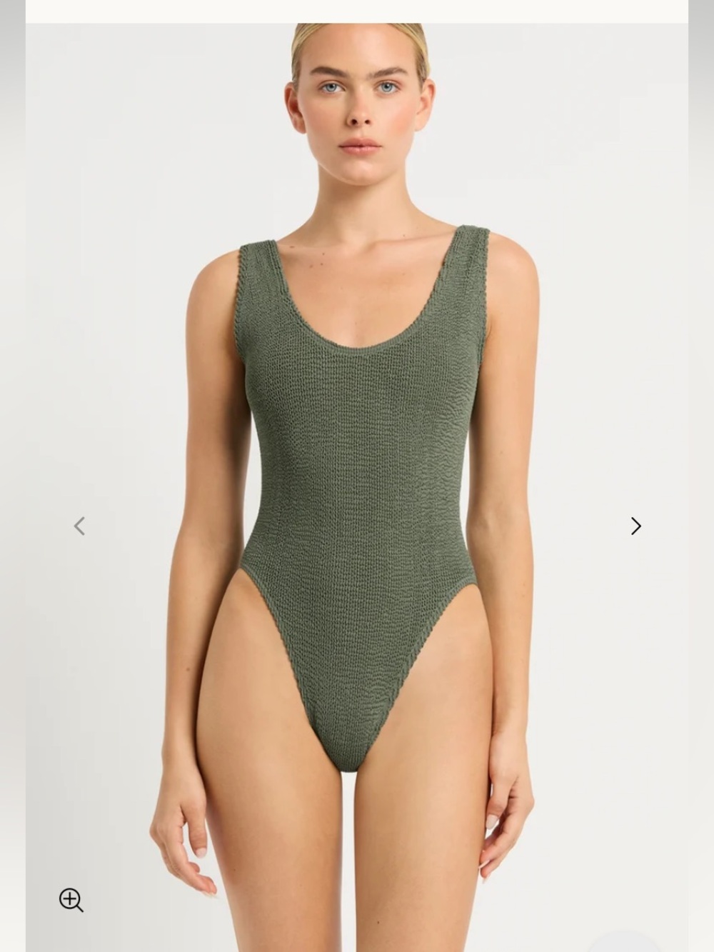 Bond-Eye Australia Mara One Piece Swimsuit – Khaki Eco Crinkle - Picture 3 of 7
